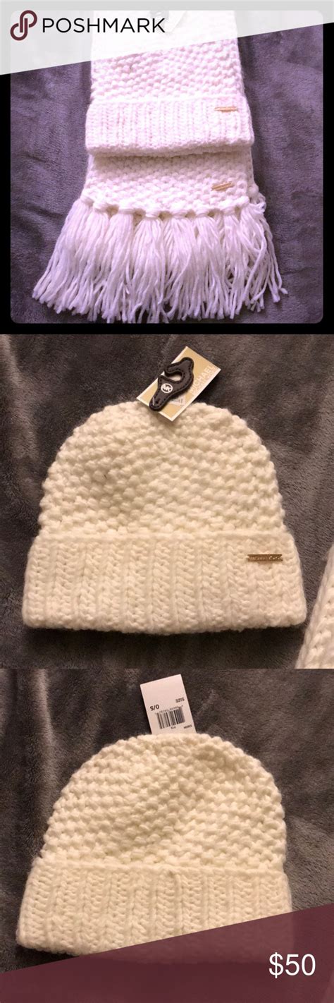 mk hat and scarf set